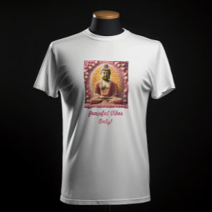 Pink Blossom Flower Buddha Meditating T-Shirt