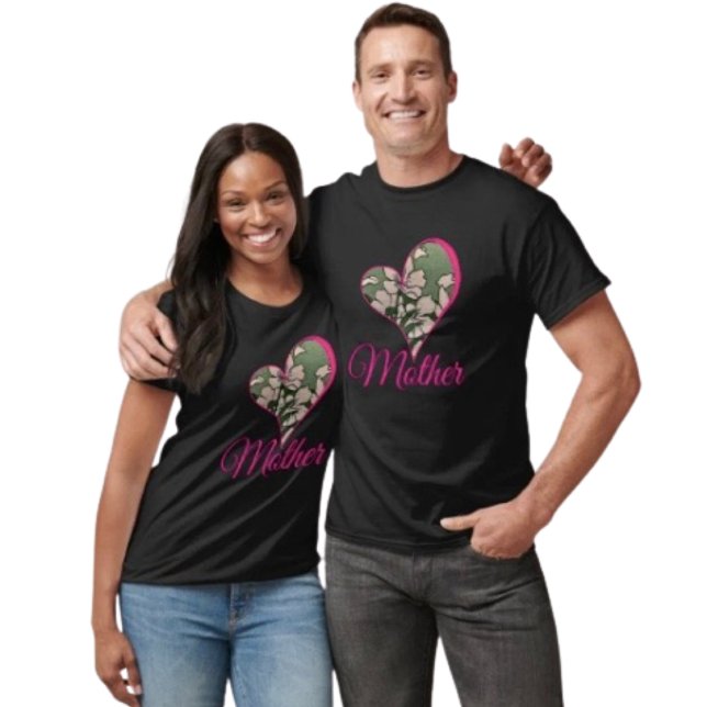 Pink Blossom Green T-Shirt (Celebrate Mom with a tee he’ll love to wear—perfect for family photos and Mother’s Day fun. 

)