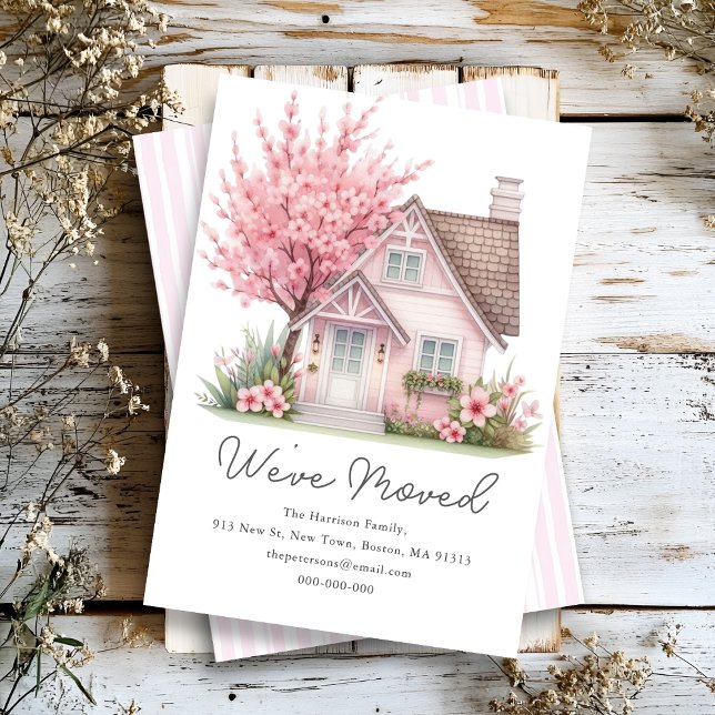 Pink Blossom House | New Home Address  Announcement (Creator Uploaded)