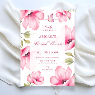 Pink blossom invitation