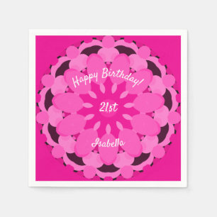 Pink Blossom Kaleidoscope Napkins