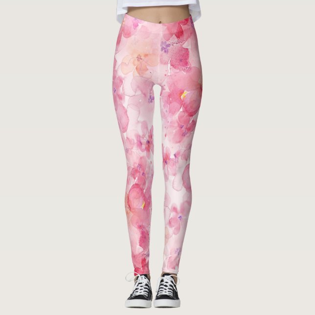 PINK BLOSSOM LEGGINGS (Front)