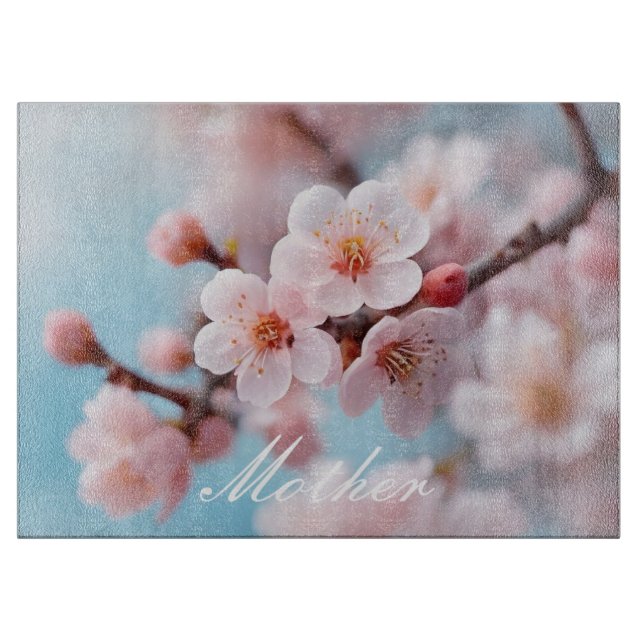 Pink Blossom Magic Cutting Board (Front)
