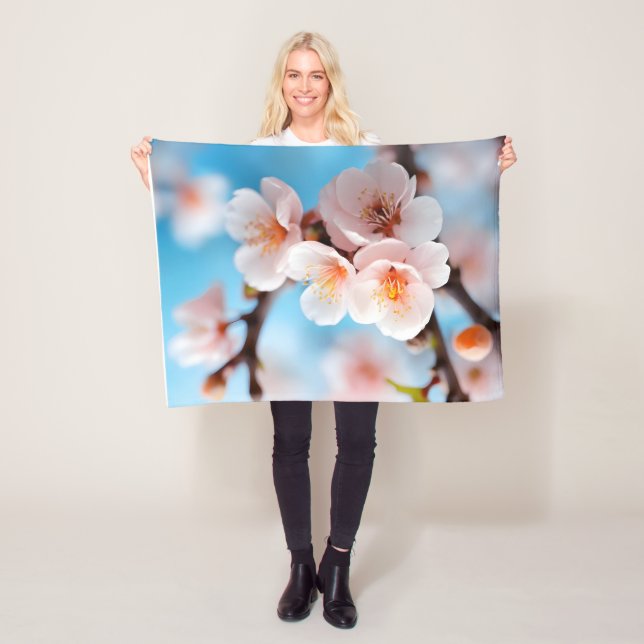 Pink Blossom Magic  Fleece Blanket (In Situ)
