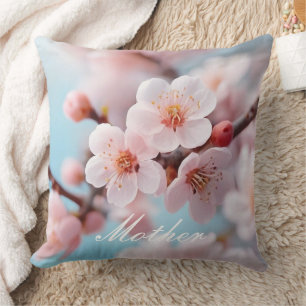 Pink Blossom Magic Throw Pillow