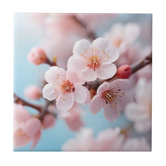 Pink Blossom Magic   Tile (Front)