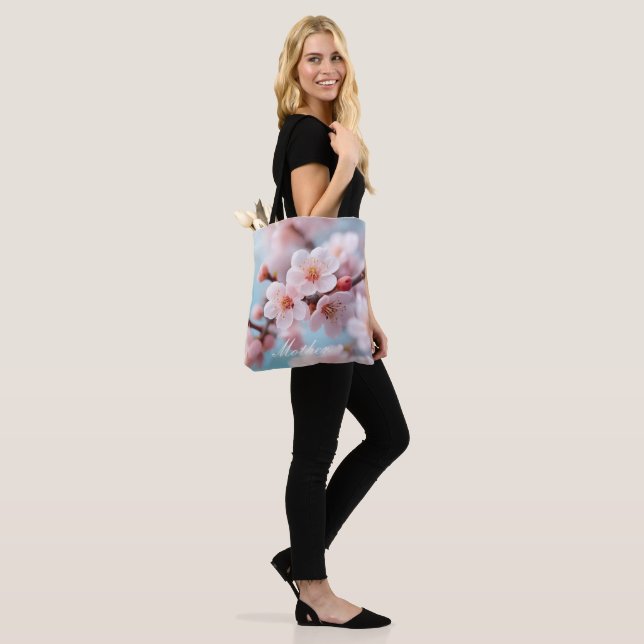 Pink Blossom Magic Tote Bag (On Model)