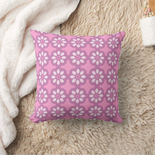 Pink Blossom Retro  Cushion