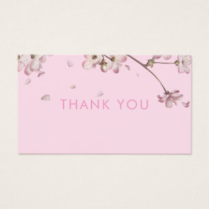 Pink Blossom Thank You For Shopping Discount Card