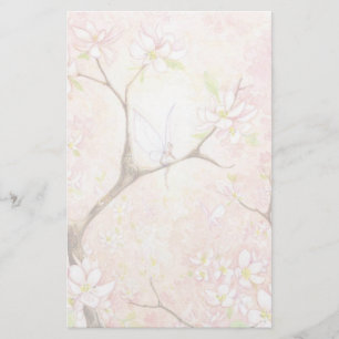 "Pink Blossom View" Stationery