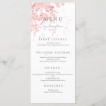 Pink Blossom Wedding Menu Card<br><div class="desc">Place these elegant and stylish menu cards at each of your wedding reception tables for a classy and polished look.</div>