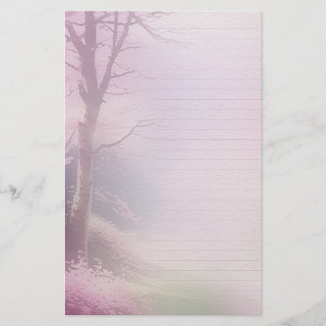 Pink Blossom Writing Paper & Journal Ephemera (Front)