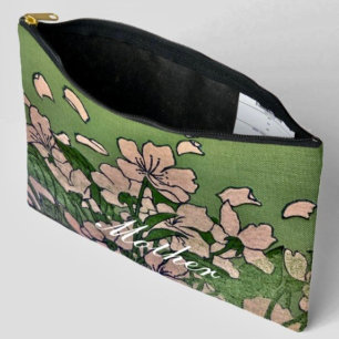 Pink BlossomGreen Print Cut Sew Bag