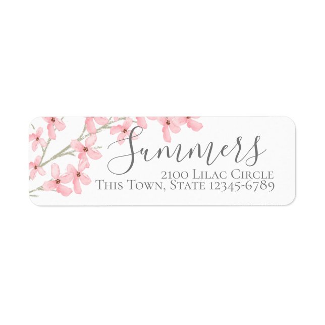 Pink Blossoms Address (Front)