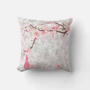 Pink Blossoms and Vase American MoJo Pill Cushion