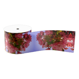 Pink Blossoms Grosgrain Ribbon