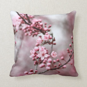 Pink Blossoms in Spring Photo Cushion