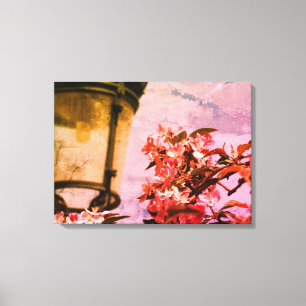 Pink Blossoms, Lamp Acrylic Wall Art