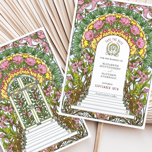 Pink Blossoms & Yellow Accents Save the Date Invitation (Creator Uploaded)