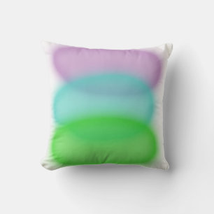 Pink Blue Abstract Art Cushion Throw Pillow