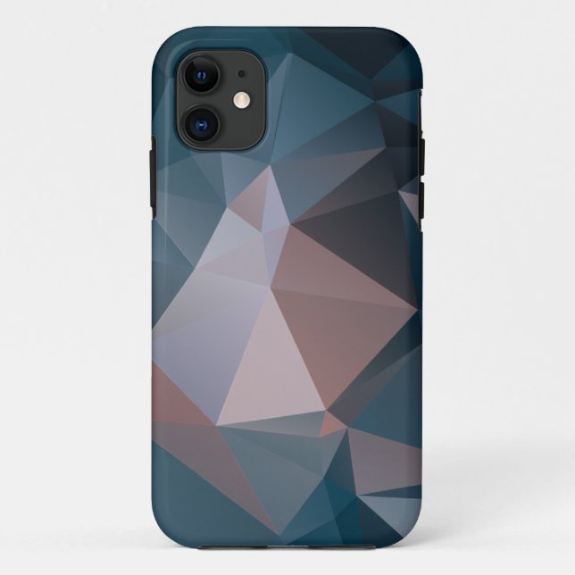 Pink Blue Abstract Pyramid Pattern Case-Mate iPhon iPhone Case (Back)