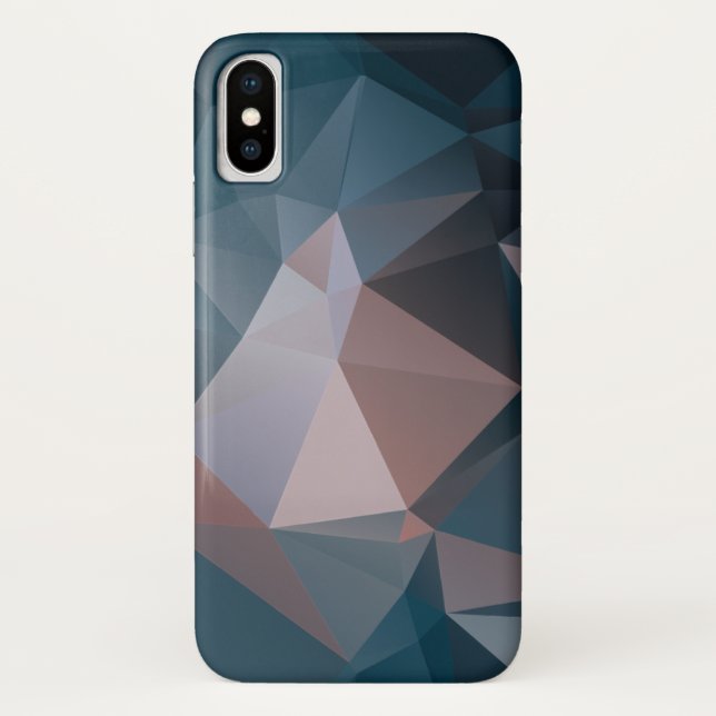 Pink Blue Abstract Pyramid Pattern Case-Mate iPhone Case (Back)