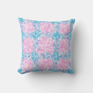 Pink Blue Abstract Seamless Pattern Cushion