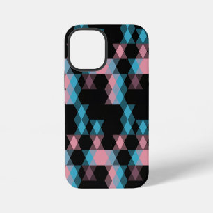 pink blue and black geometric iPhone 12 mini case