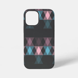 pink blue and gray geometric iPhone 12 mini case