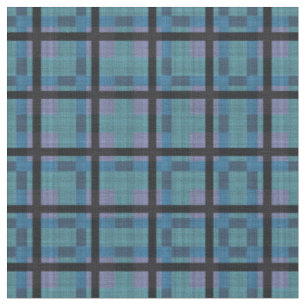 Pink Blue and Gray Textured Plaid Abstract Fabric
