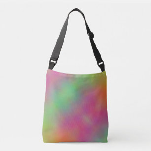 Pink Blue and Green Marble Clouds Crossbody Bag