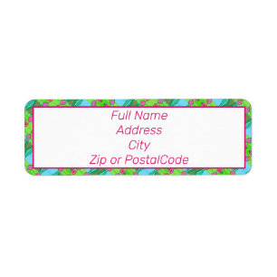 Pink Blue and Green Patterned