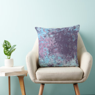 pink blue and purple  cushion