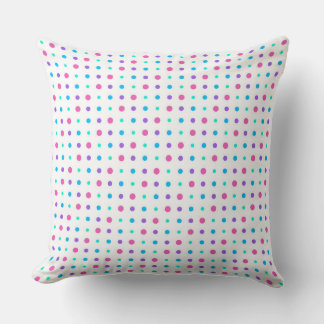 pink blue and purple dots cushion