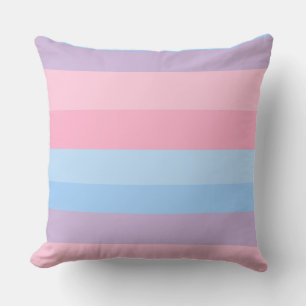 pink, blue and purple stripes cushion