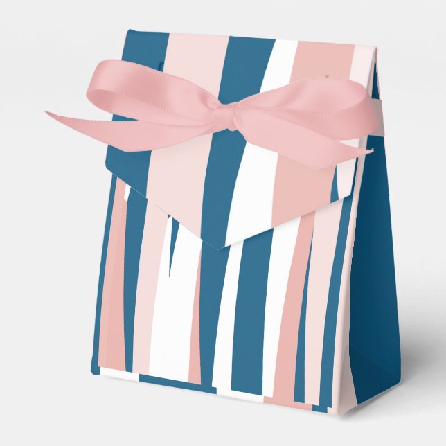 Pink Blue and White Abstract   Favour Box (Front Side)