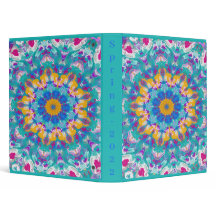 Pink, Blue and Yellow Mandala 