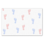 Pink & Blue Baby Footprints 10lb Tissue Paper