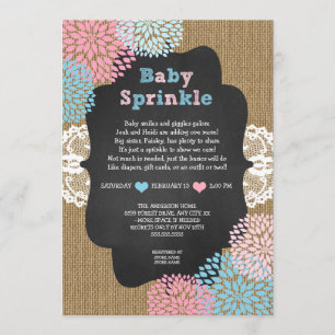 Pink Blue Baby Sprinkle Invitation