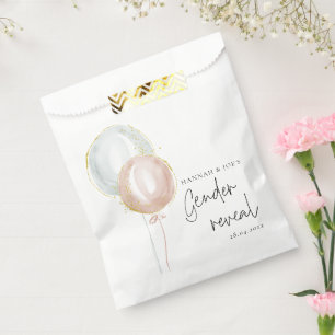 Pink & Blue Balloon Gender Reveal Team Boy Favour Bags
