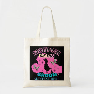 Pink Blue & Black Mother Of The Groom Tote Bag