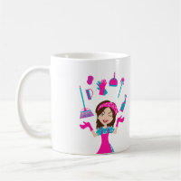 Pink Blue Colour Cartoon House Cleaning Service