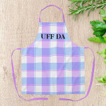 Pink Blue Farmhouse Uff Da All-Over Print Apron<br><div class="desc">Pink and Blue Farmhouse Uff Da All-Over Print Apron by © Cathy Thompson. Classic Blue and Pink Check with Black Lettering and Straps. Perfect for your favourite chef.</div>