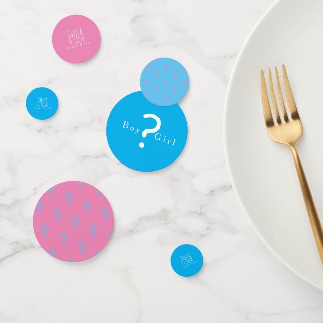 Pink Blue Girl or Boy Gender Reveal Confetti (Group)