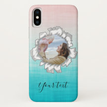 Pink Blue Girly Personalised Photo