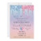 Pink Blue Glitter Drips Sparkle Glam Gender Reveal