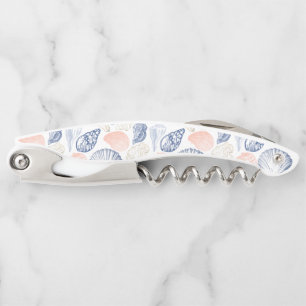 Pink Blue Gold Shells  Corkscrew