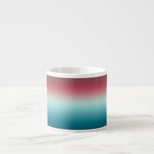 Pink & Blue Gradient Dusty Rose Aqua & Teal Ombre Espresso Cup