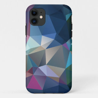 Pink Blue Green Abstract Pyramid Pattern Art Case- iPhone 11 Case