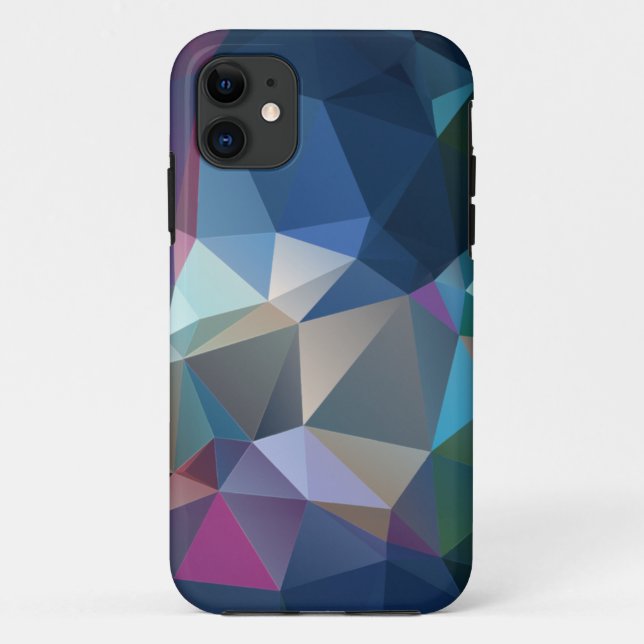 Pink Blue Green Abstract Pyramid Pattern Art Case- Case-Mate iPhone Case (Back)